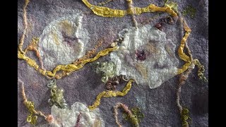 Wet Felting on Prefelt with Beaded Embellishment