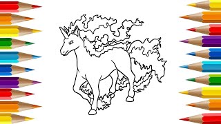 How to Draw and Color Rapidash | Pokemon