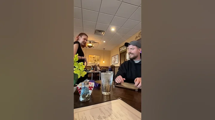 Tipping A Waitress A Car MrBeast #shorts