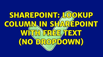Sharepoint: Lookup Column in sharepoint with free text (No dropdown) (2 Solutions!!)