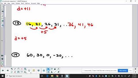 4.6: Arithmetic sequences solutions