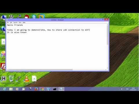 Use windows 8 laptop as wifi router hotspot