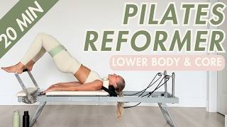 Lower Body & Core Reformer Pilates Workout 20 Minutes + Band // Express Pilates Reformer Workout