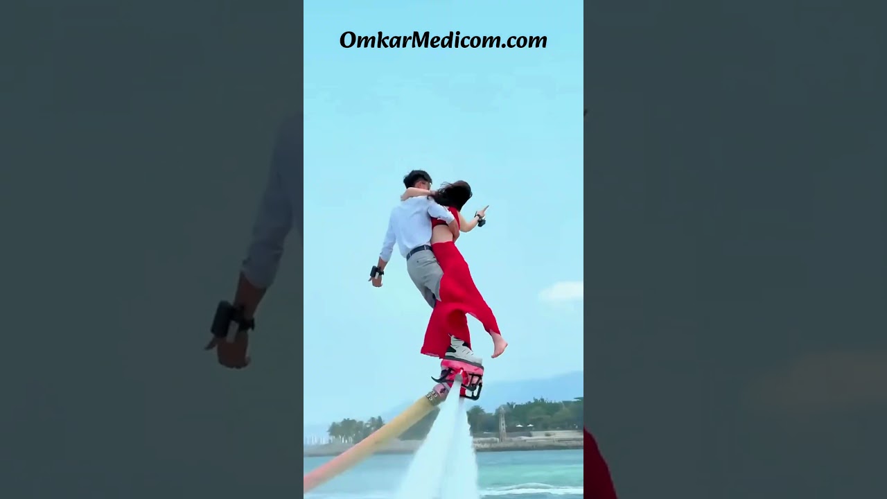Insane Flyboard Hot Acrobatics With Adventurous Gorgeous Lady.