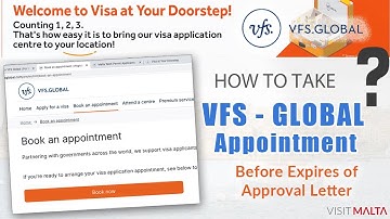 VFS Global Appointment for Malta, VFS Visa At Your Door Step before Malta Approval Letter Expires