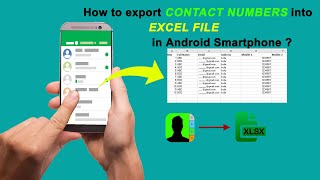How to export Contact Numbers into Excel File in Android Smartphone ? screenshot 3