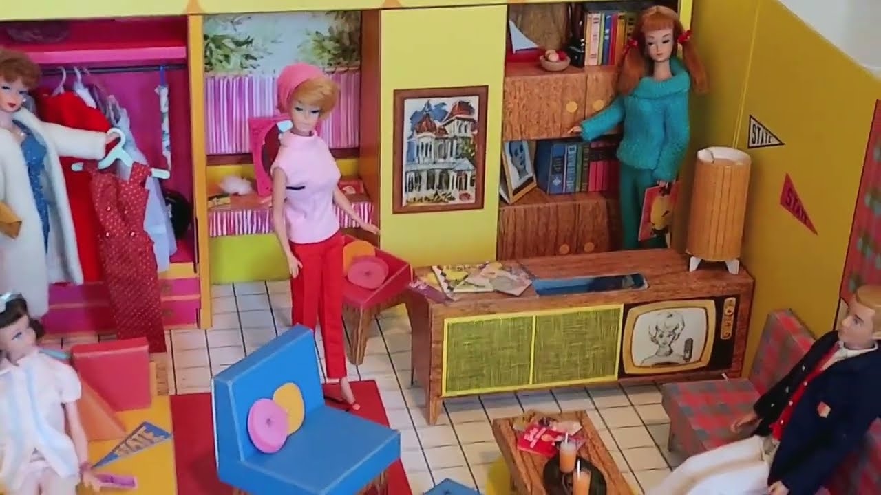 1962 reproduction Barbie dream house box opening - YouTube