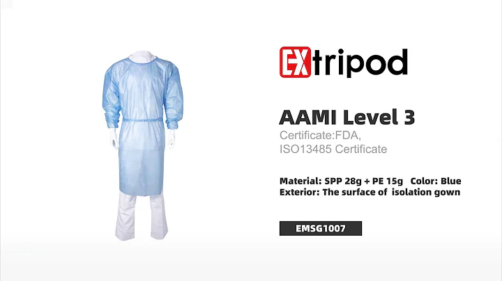 Extripod EMSG1007 AAMI Level 3 Isolation Gowns