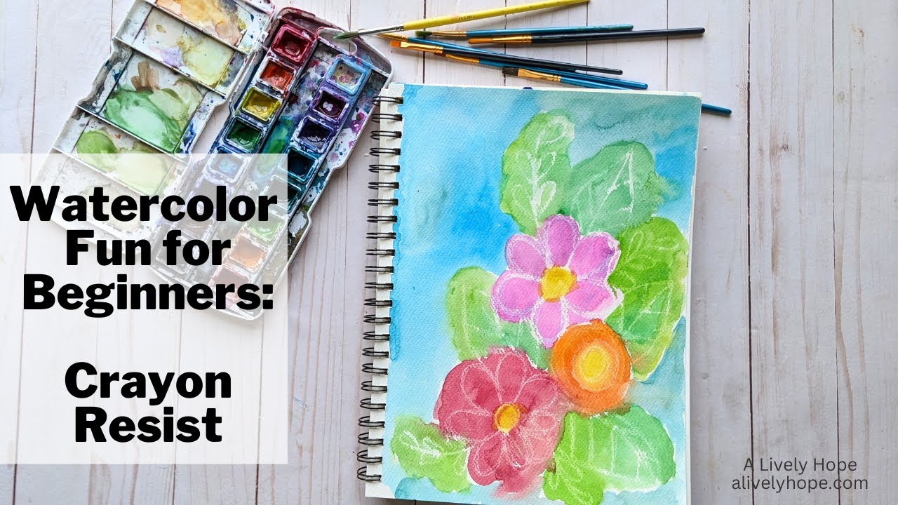 Easy-to Make Spring Inspired Crayon Resist Watercolor Art for Kids