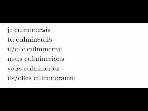 French conjugation = Culminer la voz