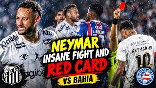 NEYMAR SENT OFF! Neymar Red Card vs Bahia | Santos Vs Bahia