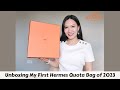 MY FIRST HERMES QUOTA BAG OF 2023 🖤 BIRKIN 25 UNBOXING &amp; REVIEW: PRICE, WEIGHT, WHAT FITS, MOD SHOTS