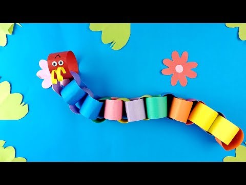 crafts-for-kids-to-do-at-home-:-making-snake-with-paper