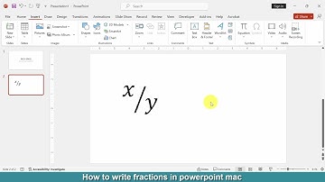 How to write fractions in PowerPoint mac