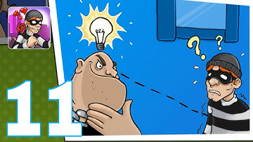 Robbery Bob King of Sneak - Gameplay Walkthrough - Chapter 2 Downtown PART 11 (iOS,Android)