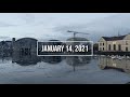 Iceland January 14, 2021 | Lake Tjörnin in Downtown Reykjavik (4K)