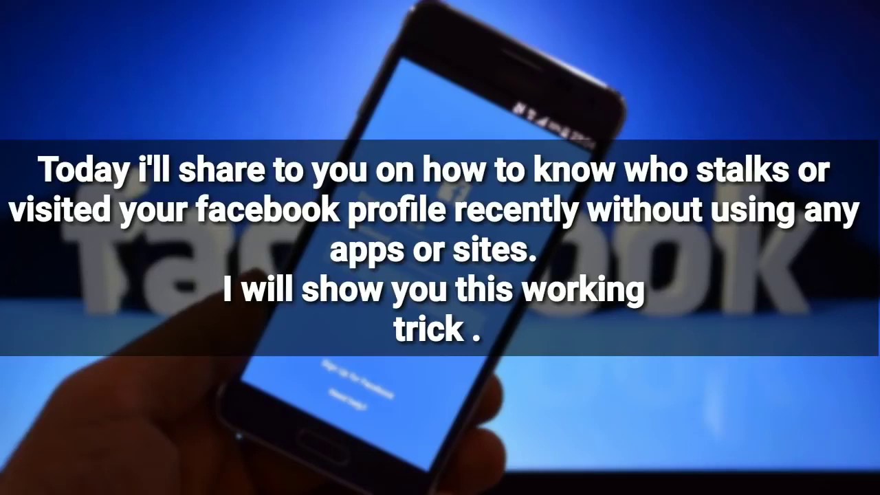 How To Know Who Stalked Or Visited Your Facebook Profile - YouTube