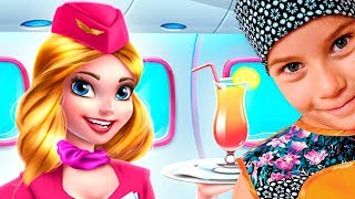 СТЮАРДЕССА смешное ВИДЕО ДЛЯ ДЕТЕЙ Новый игровой мультик детская игра TabTale screenshot 1