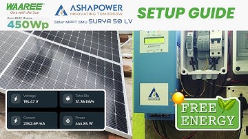Waree Solar Panel + Ashapower MPPT SMU Installation & Setup Guide