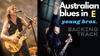 Video thumbnail of "Blues Backing Track | AC DC style in E"