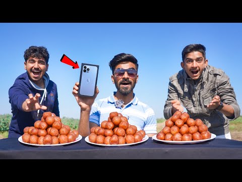 unlimited gulab jamun eating challenge   winner will get iphone 13 pro max%f0%9f%98