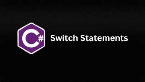 Switch Statement in C# (Part 24)