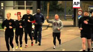 Training session for security team protecting torch bearers and Olympic flame