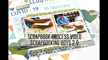 Scrapbook Process Video - Scrapping Boys 2.0 with Christine