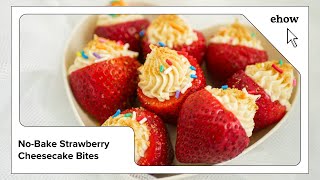 NoBake Strawberry Cheesecake Bites