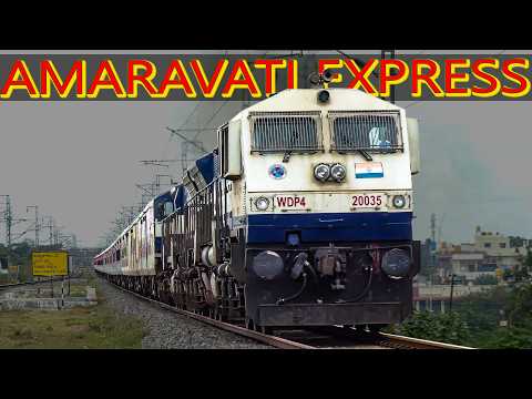 Back to Back AMARAVATI EXPRESS trains DEPART !! MOST ATTRACTIVE EMD DIESELS !! Indian Railways
