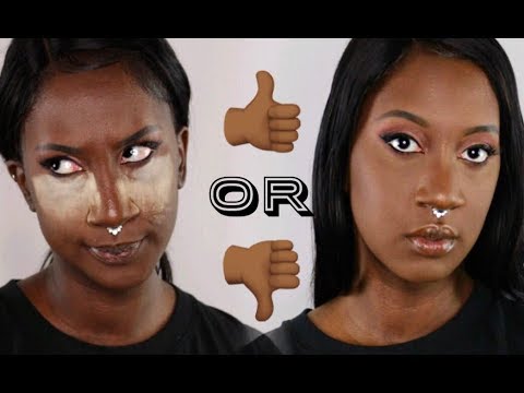 black radiance banana powder dark skin demo review banana powder light skin