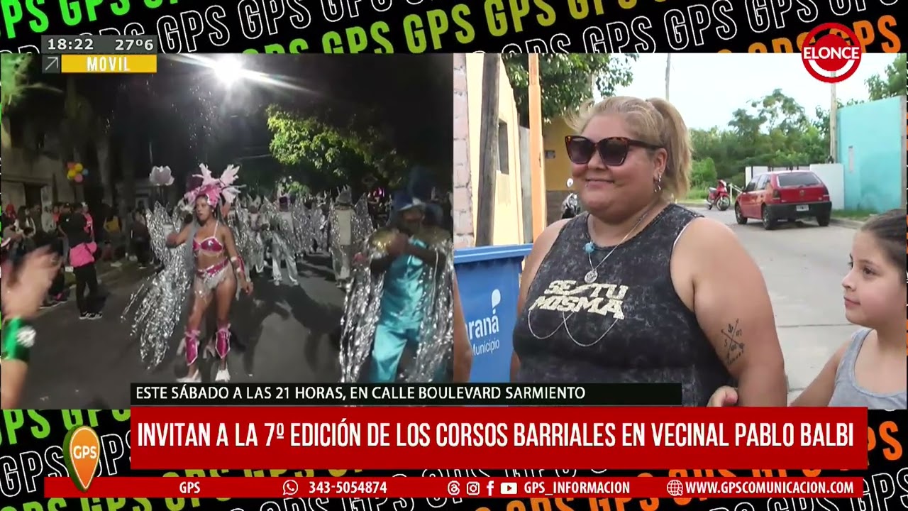 Invitan a la 7º edición de los corsos barriales en Vecinal Pablo Balbi-ELONCE-5/03/2026