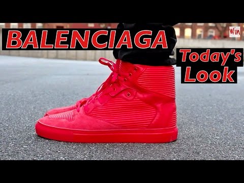 balenciaga monochrome high sneakers