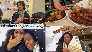 VLOG: people got roses for valentines, getting turkish food