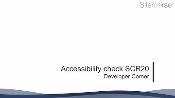 Developer Corner - Accessibility SCR20 check for keyboard device
