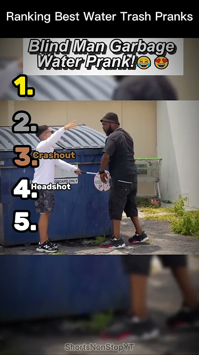 Ranking The Best Blind Man Trash Pranks🚿🤣