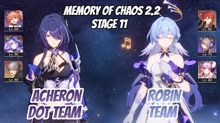 Acheron Team & Robin x Himeko Herta Memory of Chaos Stage 11 (3 Stars) | Honkai Star Rail