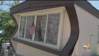 Woman And Child Uninjured After Their Mobile Home Was Damaged In Ridgecrest Earthquake
