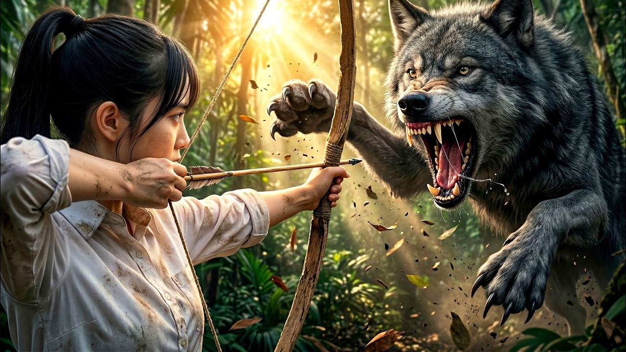 Part 71 - I Made A Bow To Fight The Wolf Pack | A Girl Alone Surviving In The Forest