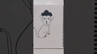 how to draw M letter monkey 🐒 easy drawing for beginners!! #shorts #art #drawing