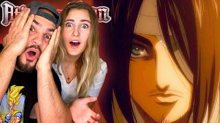 EREN FINALLY REVEALS HIMSELF TO REINER!!! 😱⚔️💥 First Time Reactions Attack on Titan 4X3 & 4X4