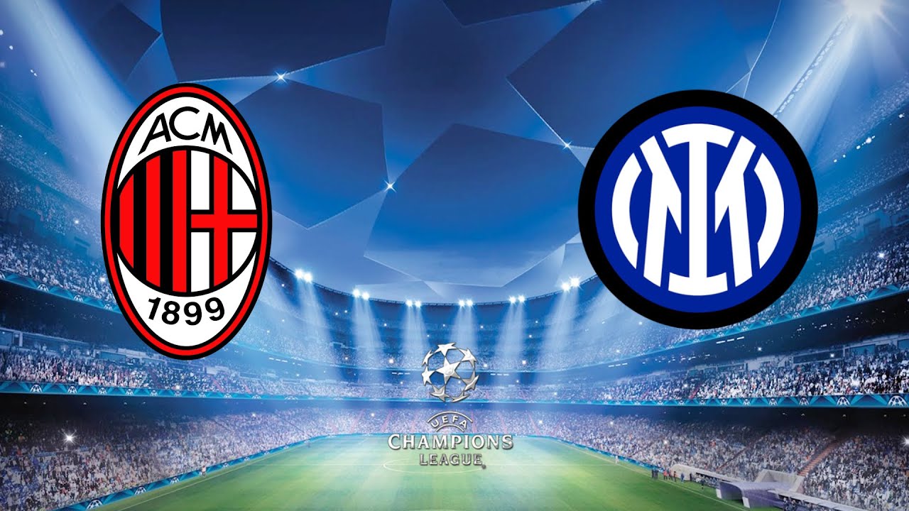 uefa campeões liga 2023 semifinal entre milão versus inter Milão, jogos um.  tbilisi, geórgia - abril 20, 2023. 23106960 Vetor no Vecteezy