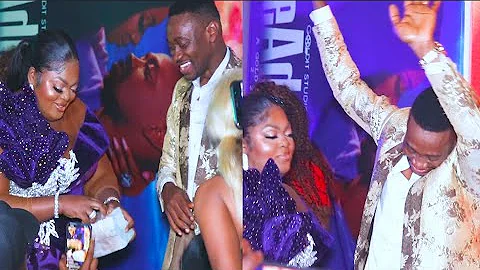 Everywhere Stands Still As Eniola Badmus Storms In & Spary Bundle Of Money On Lateef Adedimeji &wife