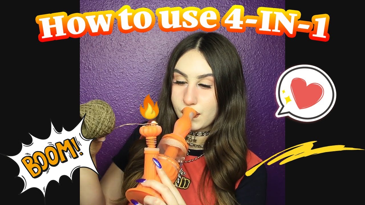 Waxmaid 4 IN 1 Silicone Glass Double Percolator Smoking Water Pipe