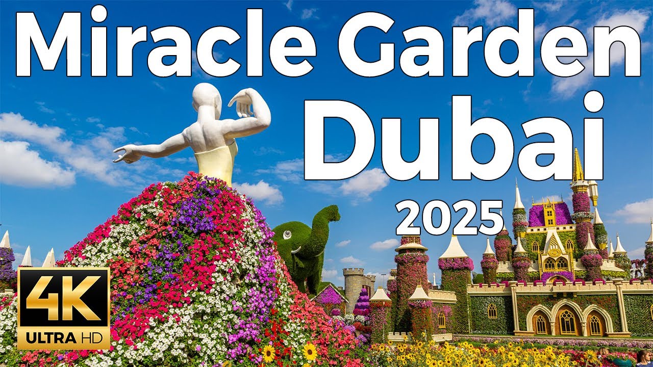 Miracle Garden, Dubai 2025 Walking Tour 4k - With Captions