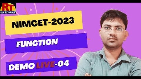 Demo Live Class NIMCET 2023 Batch - 1st Dec - Run Tutorials Varanasi