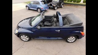 2005 Chrysler PT Cruiser Touring Convertible  Only 59,000 Miles, Midnight Blue Pearl, Chrome Wheels