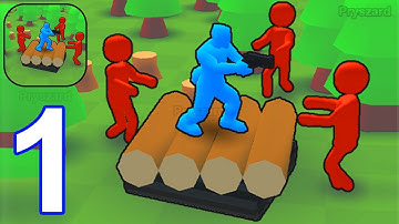 Raft Survival Zombie Forest - Gameplay Walkthrough Part 1 Stickman Zombie Raft (Android, iOS)