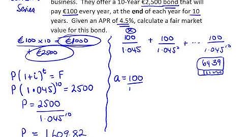 Financial Maths #7 Geometric Series 10 Year Bond