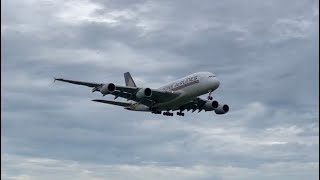 Singapore Airlines Airbus A380-800 landing at KLIA!!! Spectacular!!!